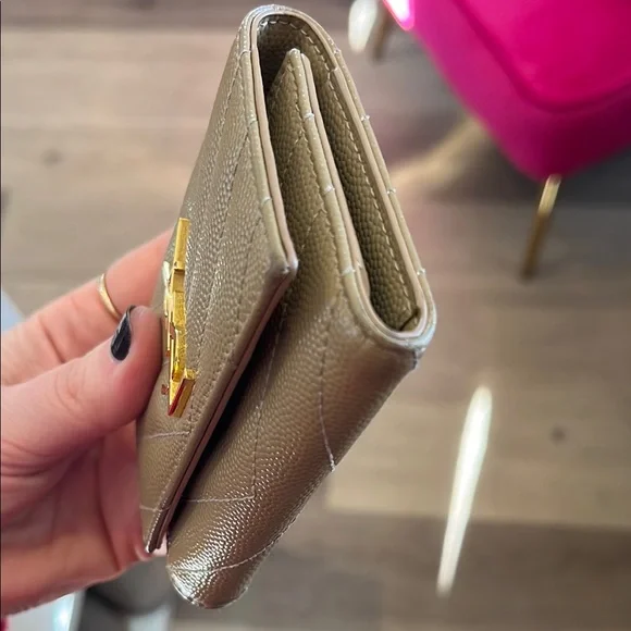 Yves Saint Laurent Tan Leather Key Holder